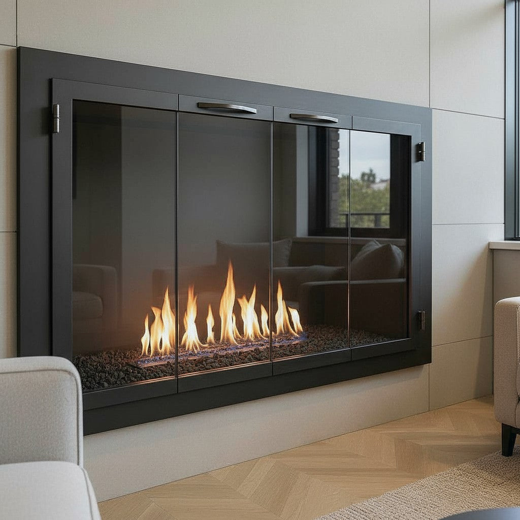 Carolina Traditional Steel Fireplace Glass Doors | Masonry & Prefab