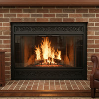 Brookfield Deluxe – Magnetic Prefab Fireplace Glass Doors with Overlay Vent Cover Design | Custom