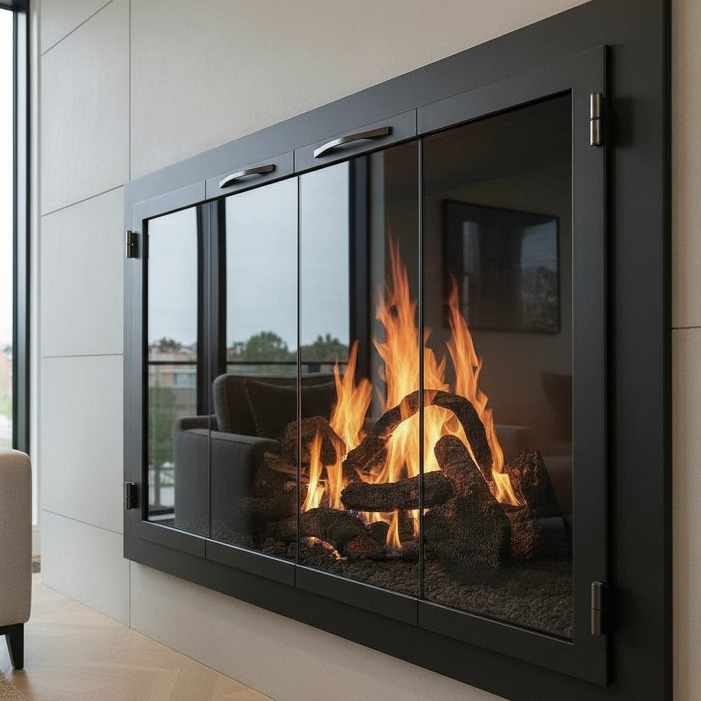Carolina Traditional Steel Fireplace Glass Doors | Masonry & Prefab