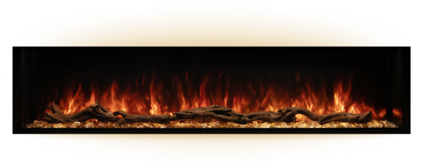 Modern Flames Landscape Pro Multi 120" Three-Sided Built-In Electric Fireplace - Model LPM-12016