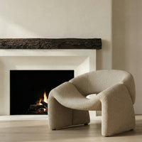 Half Round Log Non-Combustible Concrete Mantel Shelf Roasted Chestnut Finish