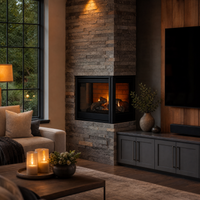 Majestic Corner 36" Direct Vent Gas Fireplace — lifestyle