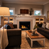 Majestic Meridian Modern 42" Direct Vent Gas Fireplace - Model MER42MN — lifestyle