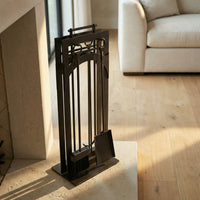 Fireplace Tool Set by Design Specialties Madrid – 3/16” Laser-Cut Steel, 21 Finish Colors