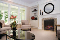 Napoleon Element™ 36 built-in electric fireplace with adjustable flames and multi-colored LED lights