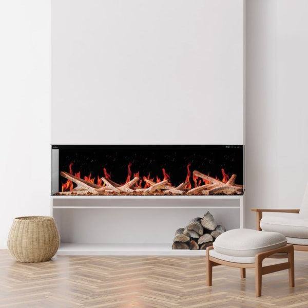 Napoleon Luminex Series built-in LCD electric fireplace with customizable flame visuals and ambient lighting