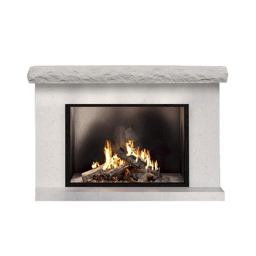 Natural Cut Stone Non-Combustible Mantel Shelf Arctic Blast finish - ExceptionalFire