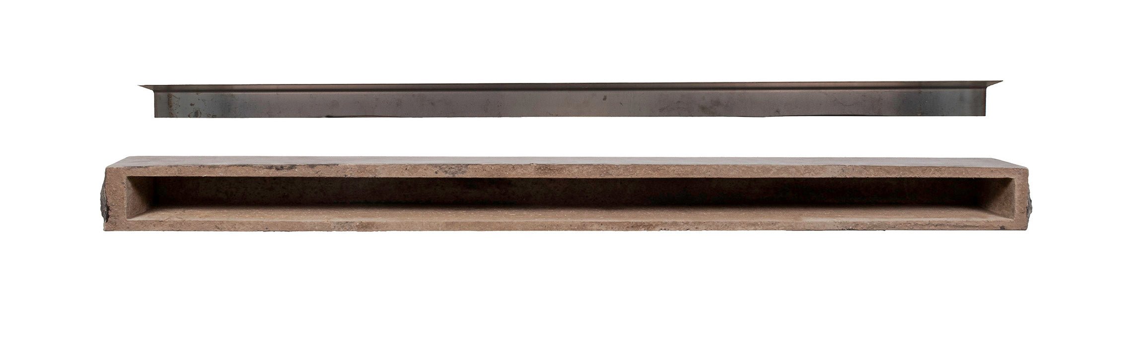 Natural Cut Stone Non-Combustible Mantel Shelf Arctic Blast finish - ExceptionalFire