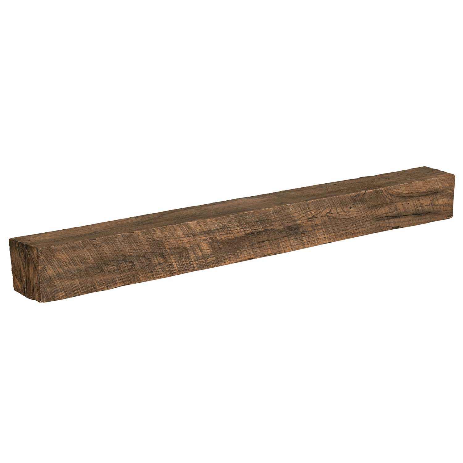 New River Weathered Beam Non-Combustible Mantel Shelf FIELDSTONE Finish - ExceptionalFire