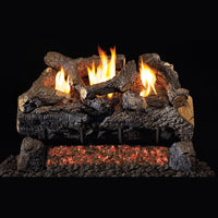 24" Evening Fyre Charred ST Ventless Gas Log Set | Real Fyre