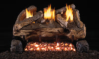 30" Evening Fyre Split Ventless Refractory Gas Log Set | Real Fyre