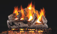 18" Rugged Oak Outdoor Vented Gas Log Set | Real Fyre