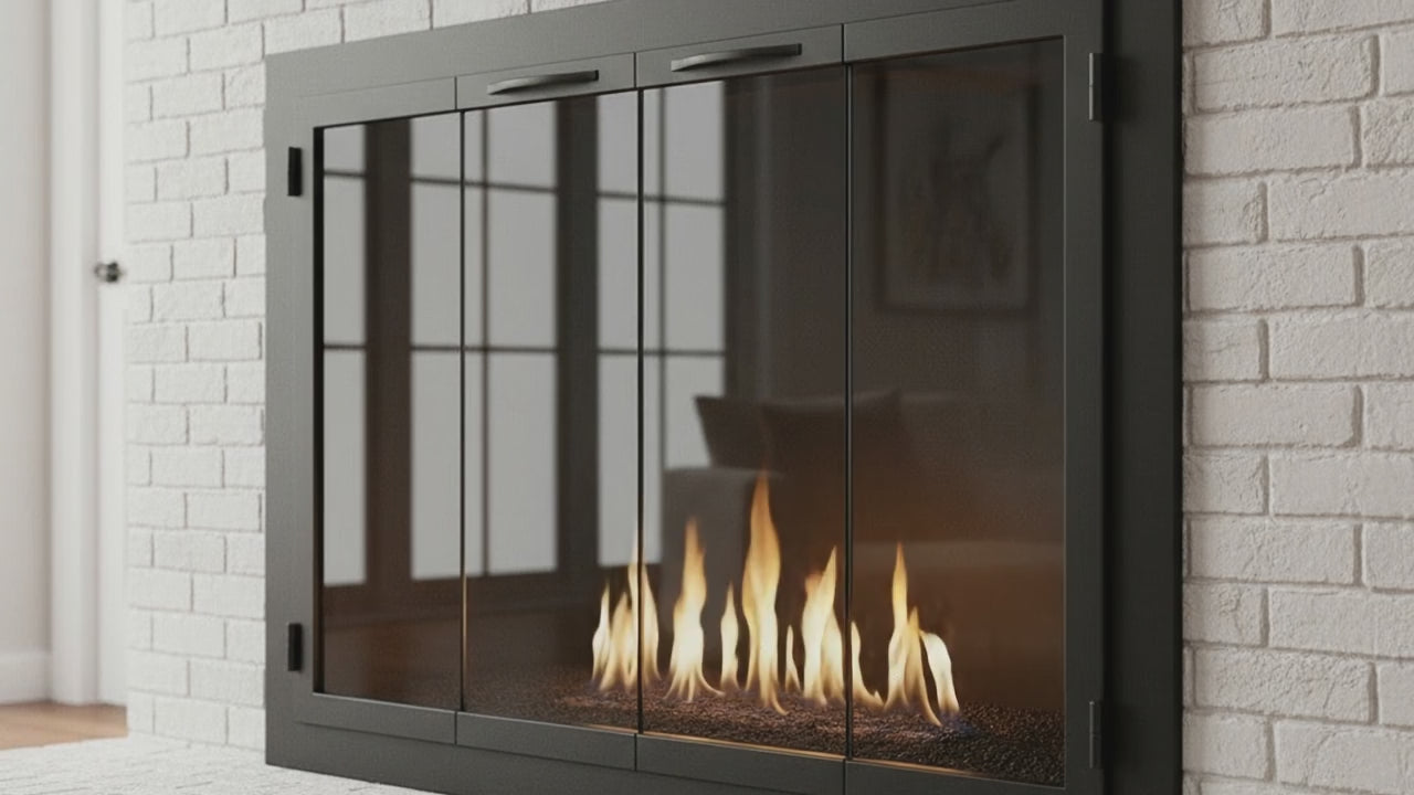 Carolina Traditional Steel Fireplace Glass Doors | Masonry & Prefab