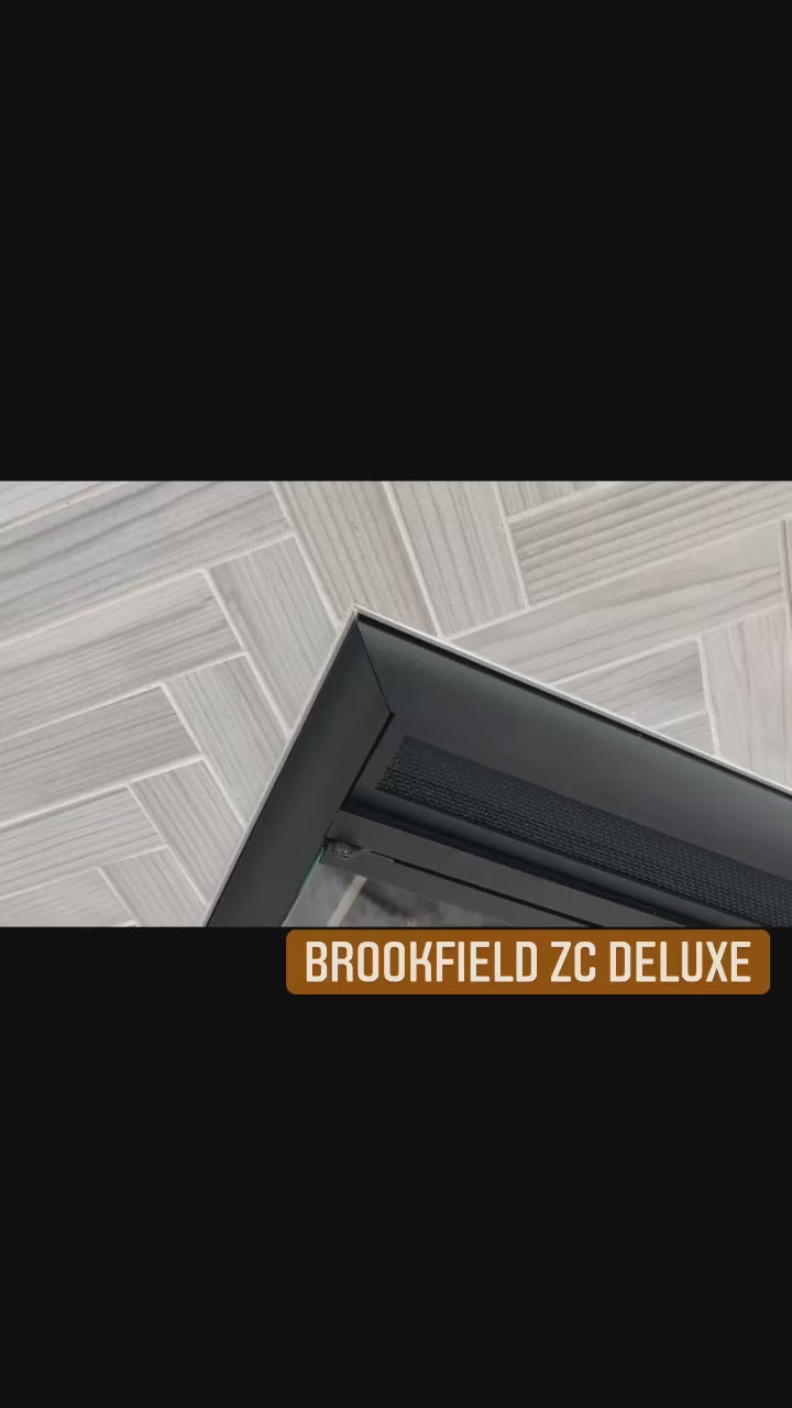 Brookfield Deluxe – Magnetic Prefab Fireplace Glass Doors with Overlay Vent Cover Design