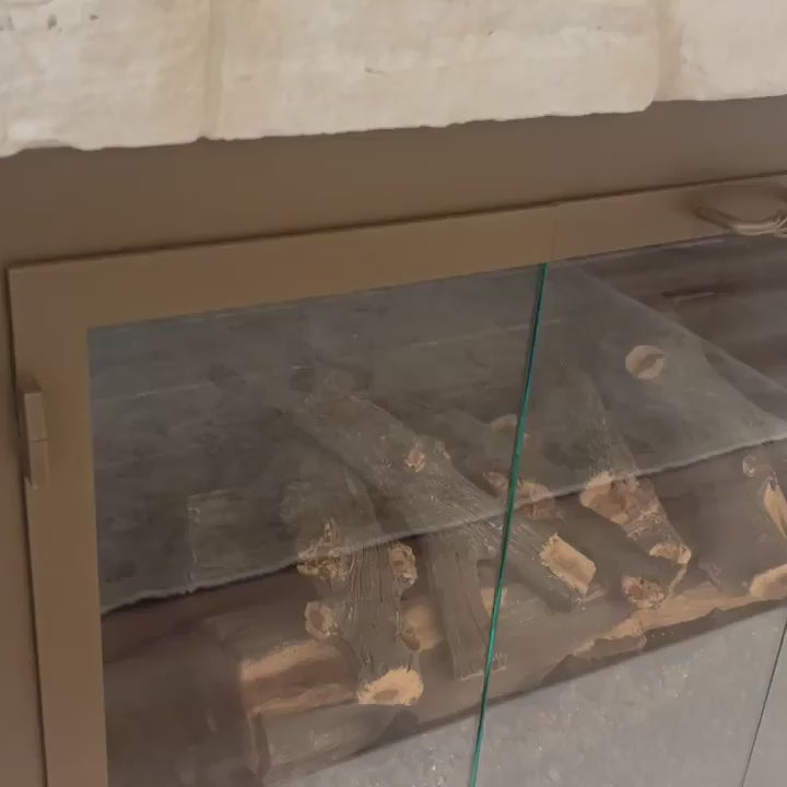 Carolina Sleek Steel Fireplace Glass Doors | Masonry & Prefab