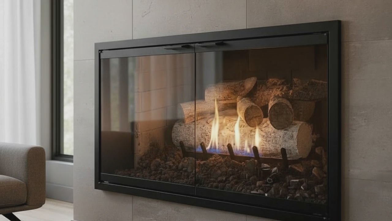 Rainbow Fireplace Glass Doors | Custom Prefab Fit