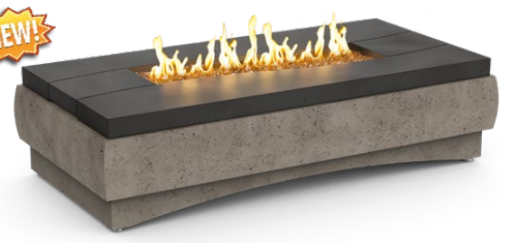 American Fyre Designs River Rectangle 70.5-Inch Fire Table — FyreStarter Electronic