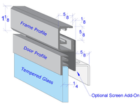 Seaside Standard Glass Doors for Prefab Fireplaces