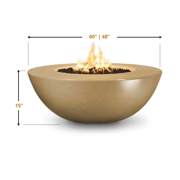 Sedona Concrete Fire Pit - Wide Ledge - ExceptionalFire