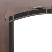 Sierra Arch Pane - Custom Steel Masonry & Prefab Fireplace Doors - ExceptionalFire