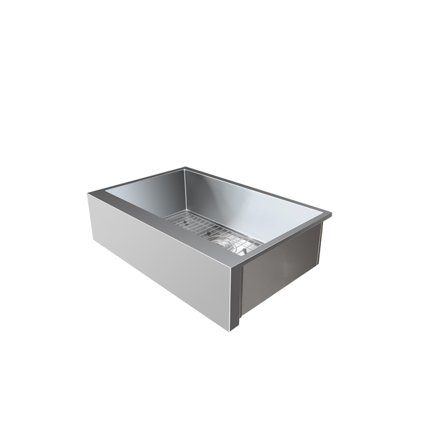 Summerset 32-Inch Outdoor Rated Stainless Steel Farmhouse Sink & Faucet Package