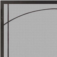Steel Custom Single Panel Fireplace Screen - Carolina Sunrise Window Pane - ExceptionalFire