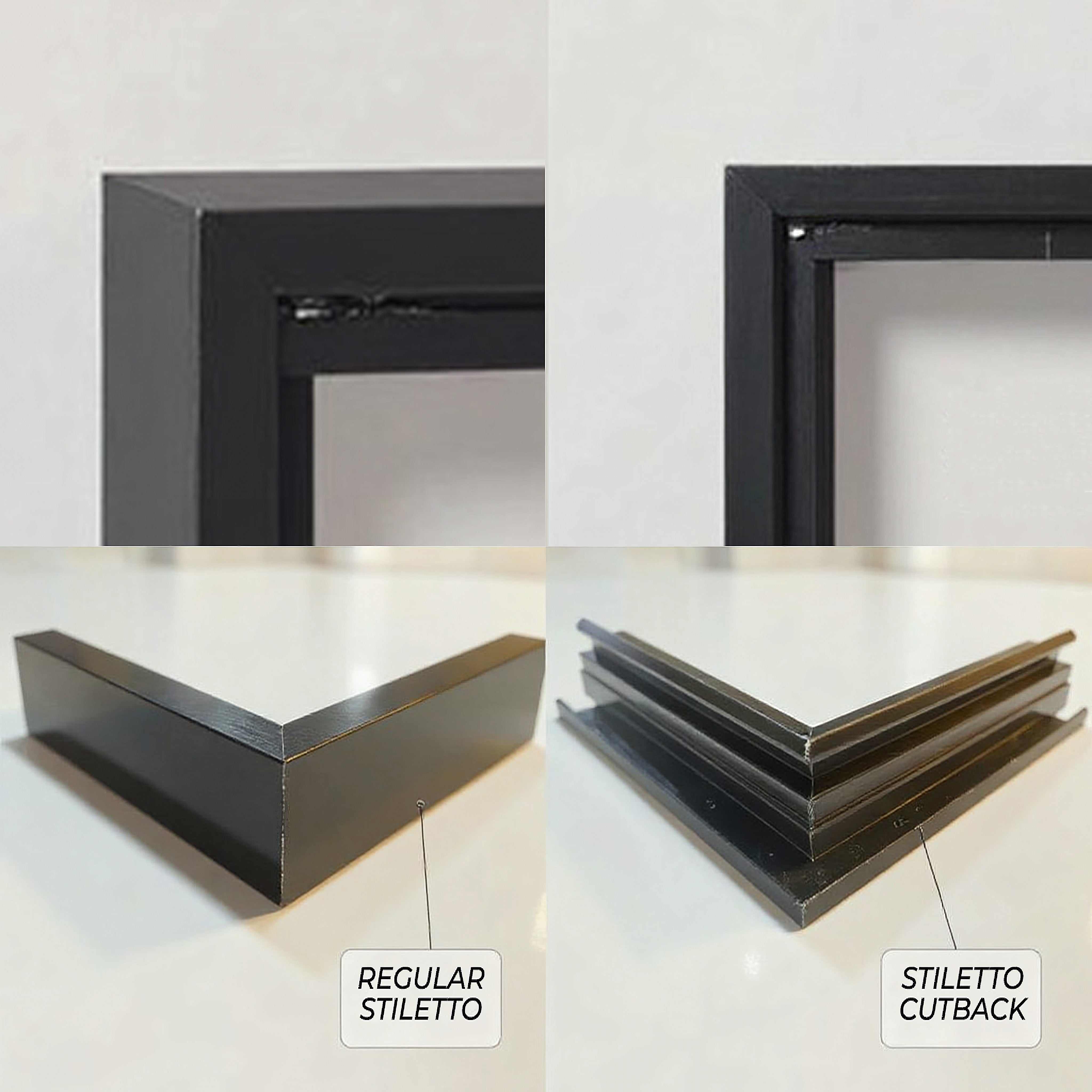 Stiletto fireplace doors, modern glass design for masonry or prefab
