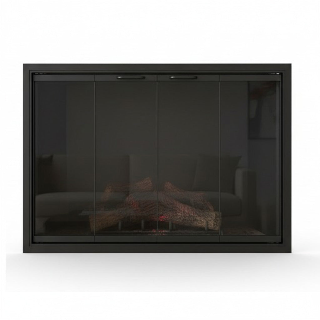 Stiletto Cutback Ultra Thin Fireplace Glass Doors | Modern & Elegant Design