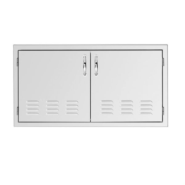 Summerset 33 inch vented double access door stainless steel outdoor kitchen storage