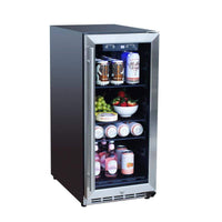 Summerset 15" Outdoor Rated Refrigerator with Glass Door