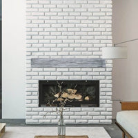 Tabaco Non-Combustible Concrete Mantel Shelf Weathered Grey Finish - ExceptionalFire
