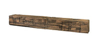 Tavern Timbered Beam Non-Combustible Mantel Shelf Fieldstone finish - ExceptionalFire