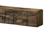 Tavern Timbered Beam Non-Combustible Mantel Shelf Fieldstone finish - ExceptionalFire