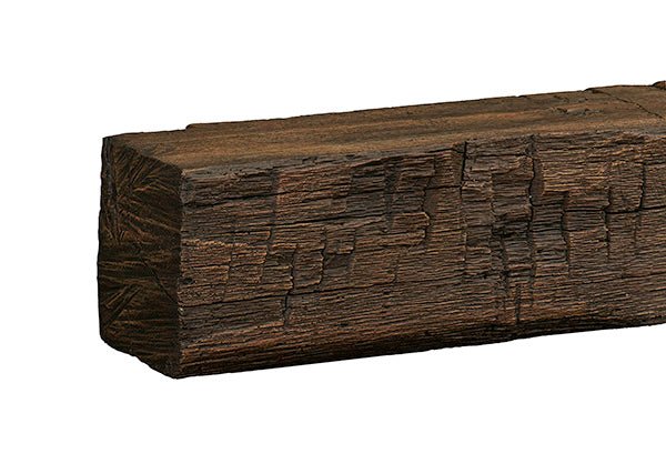 Tavern Timbered Beam Non-Combustible Mantel Shelf TOASTED RYE Finish - ExceptionalFire