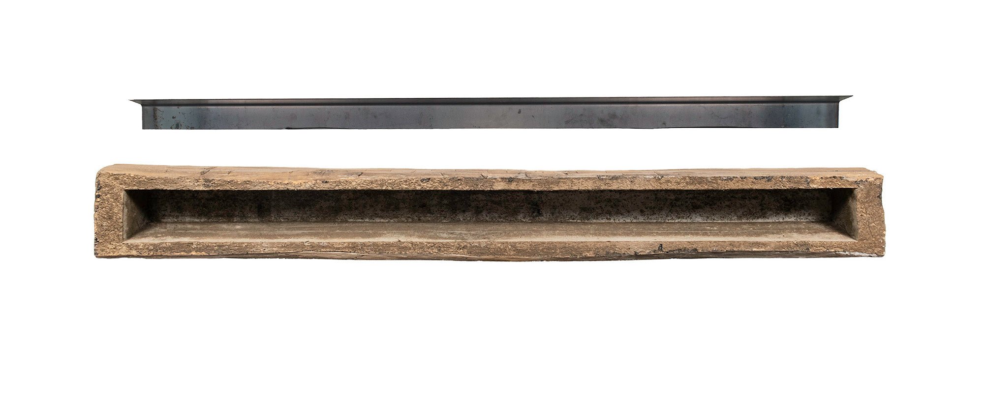 Tavern Timbered Beam Non-Combustible Mantel Shelf WHEAT Finish - ExceptionalFire