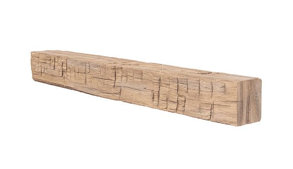 Tavern Timbered Beam Non-Combustible Mantel Shelf WHEAT Finish - ExceptionalFire