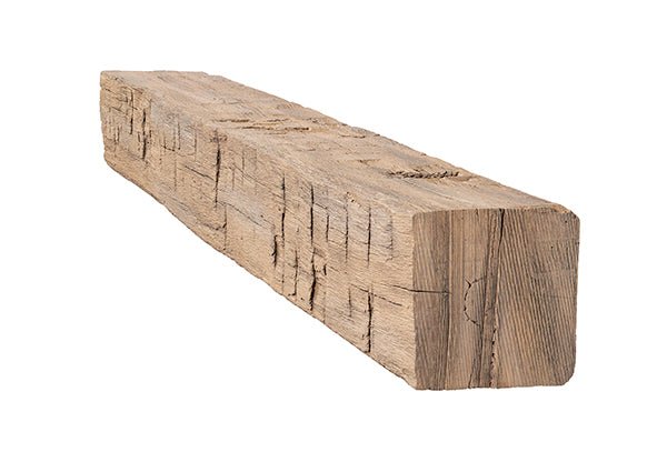 Tavern Timbered Beam Non-Combustible Mantel Shelf WHEAT Finish - ExceptionalFire