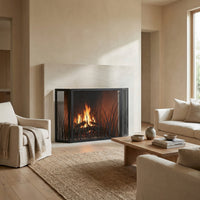 Steel Custom Folding Free Standing Fireplace Screens Options- Sawgrass