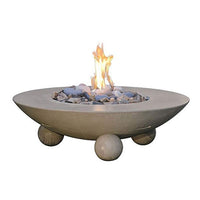 American Fyre Designs Versailles 54-Inch Round GFRC Gas Fire Table with Ball Feet