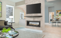 Majestic Echelon II See-Through gas fireplace lifestyle room shot
