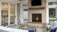 Heat & Glo True 36 Direct Vent Traditional Gas Fireplace (Tranquil Greige Herringbone Interior) | Model TRUE-36TG-IFT