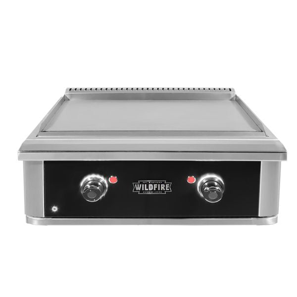 Wildfire Ranch Pro 30-inch built-in griddle with stainless steel burners and LED backlit knobs