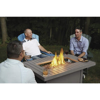 Napoleon Hamptons Grey Gas Fire Table, Rectangular HAMP1-GY - ExceptionalFire
