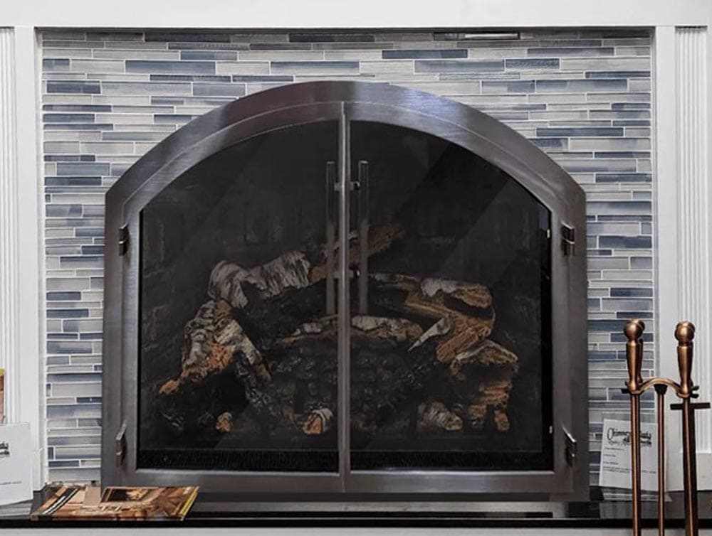 Arched Fireplace Doors: Elegant arched fireplace doors for a stylish and safe hearth design