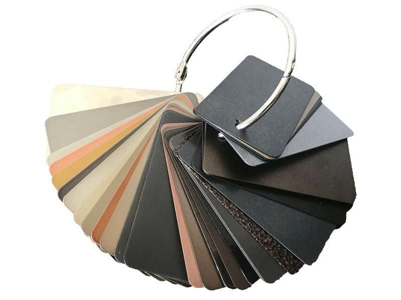 Finish Samples: Fireplace finish samples to preview textures and colors before buying