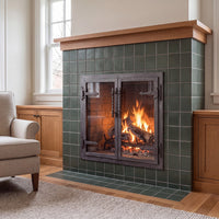 Hammered Edge - Masonry & Prefab Fireplace Glass Doors | Custom