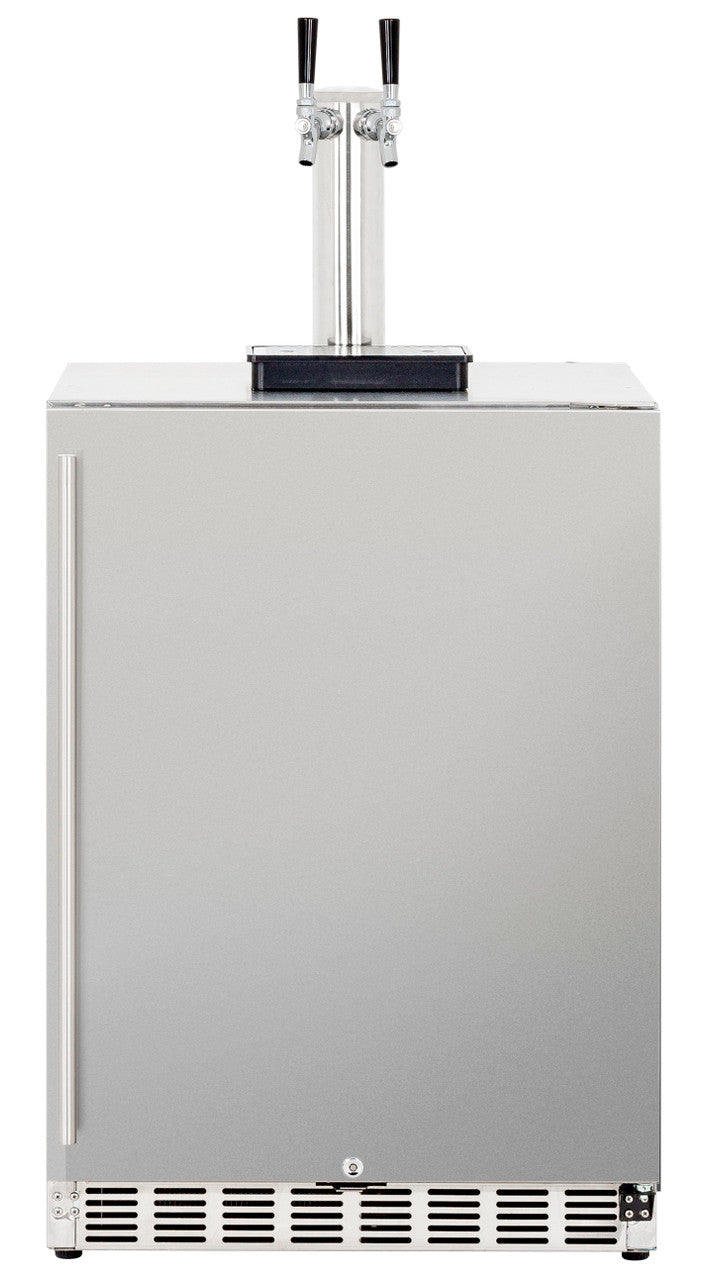 Summerset 24" 6.6 Cu. Ft. Deluxe Outdoor-Rated Double Tap Kegerator