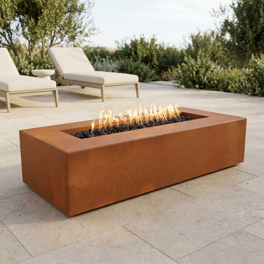 The Outdoor Plus 48" Regal Fire Pit — Corten Steel