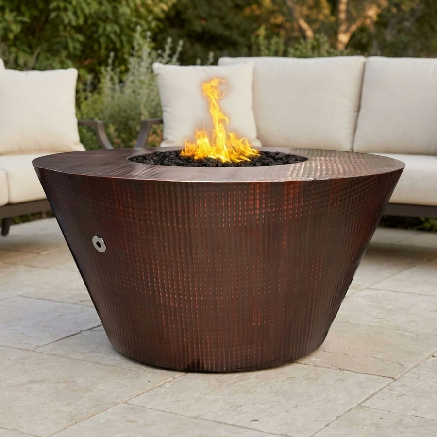 The Outdoor Plus 48" Martillo Fire Pit — Hammered Copper