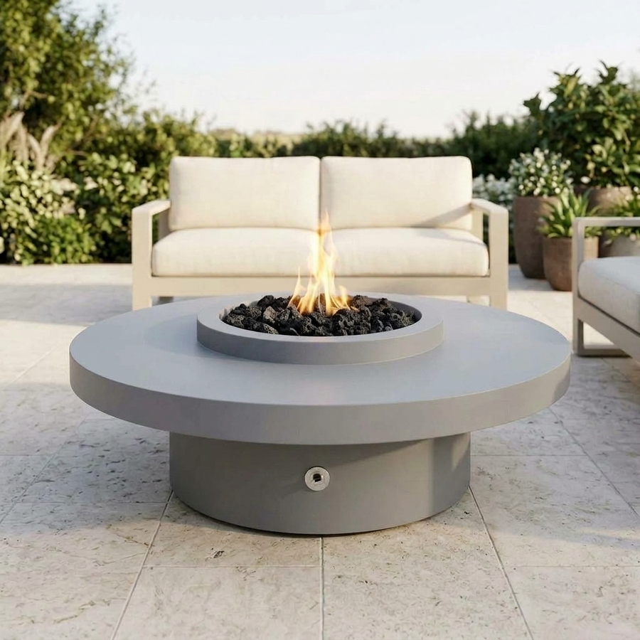 The Outdoor Plus 60" Coastline Fire Pit — 24" Tall — Powder Coat